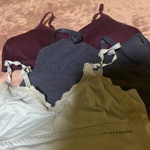Bundle of 3 bra’s-Lucky Brand Light Blue Lace Bralette Set